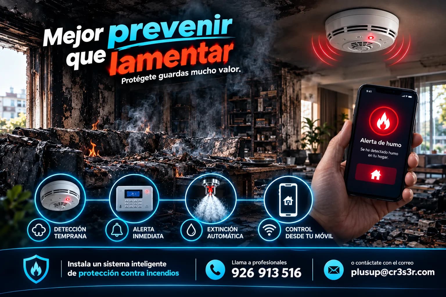 ¿Y si un incendio empieza cuando no estás?